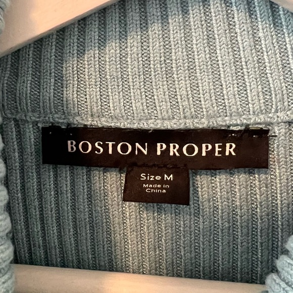Boston Proper Ribbed Full Zip Cardigan - Picture 6 of 10